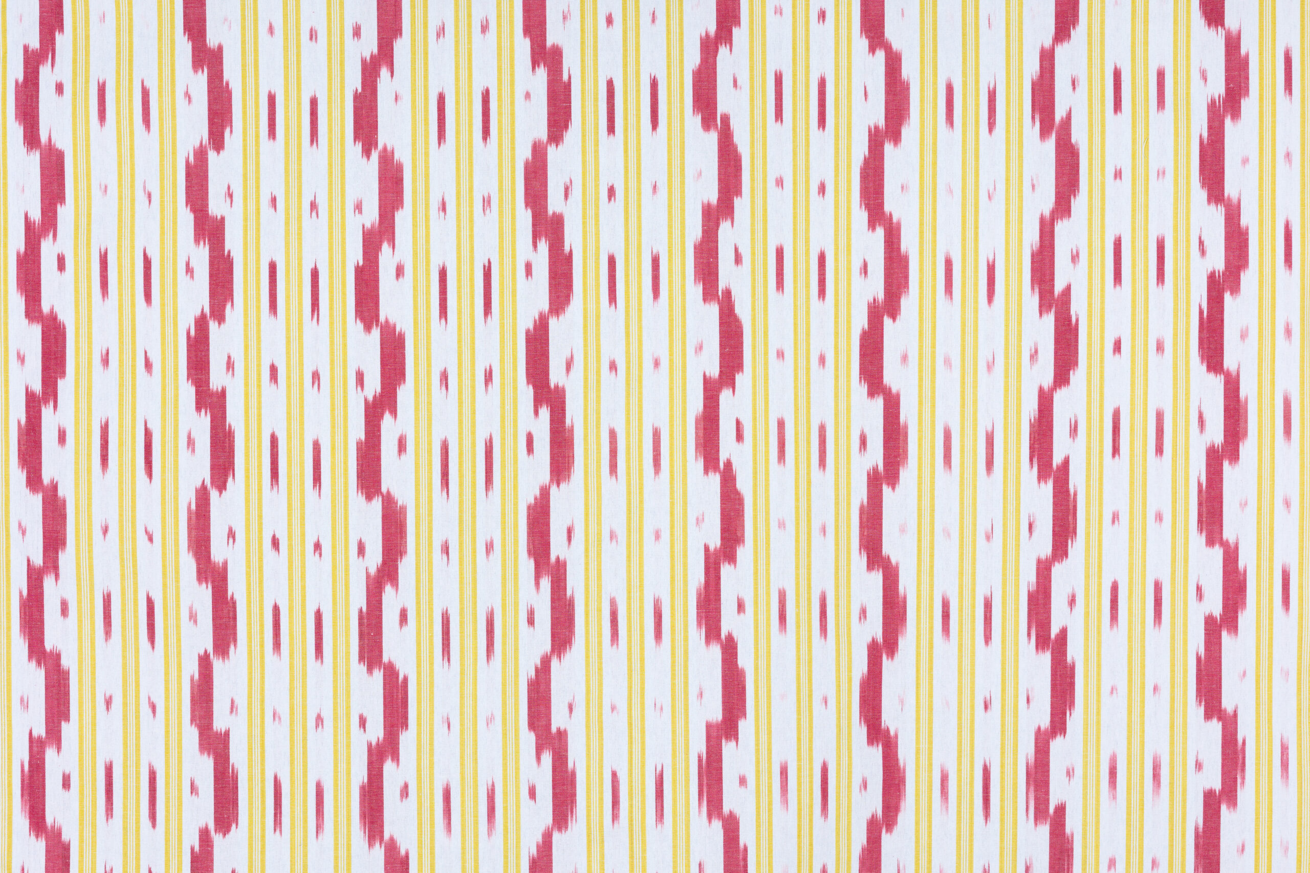 Mallorcan fabric Ikat 103 Yellow/Dark red