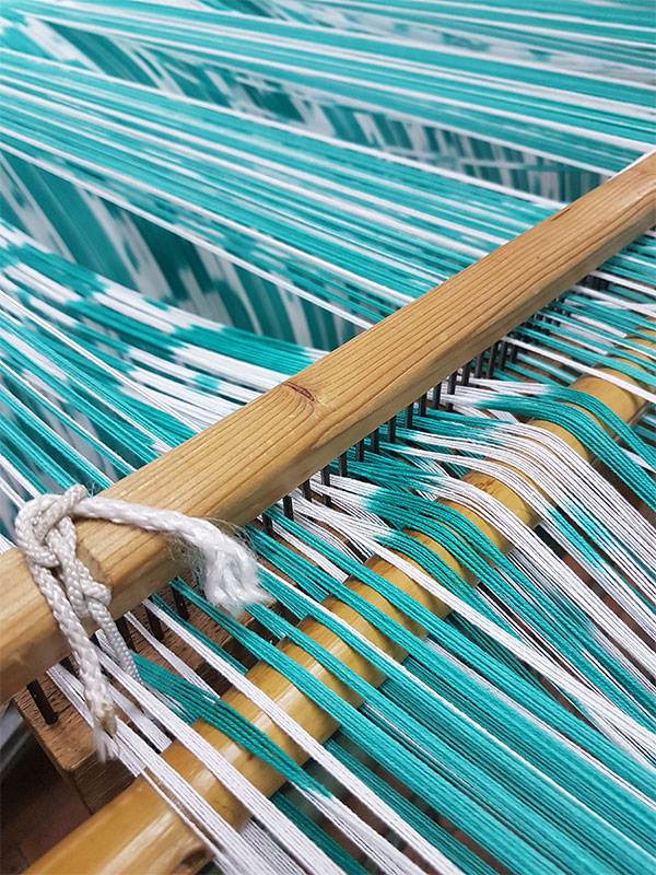 Tela Mallorquina Ikat 104 turquesa - Imagen 3