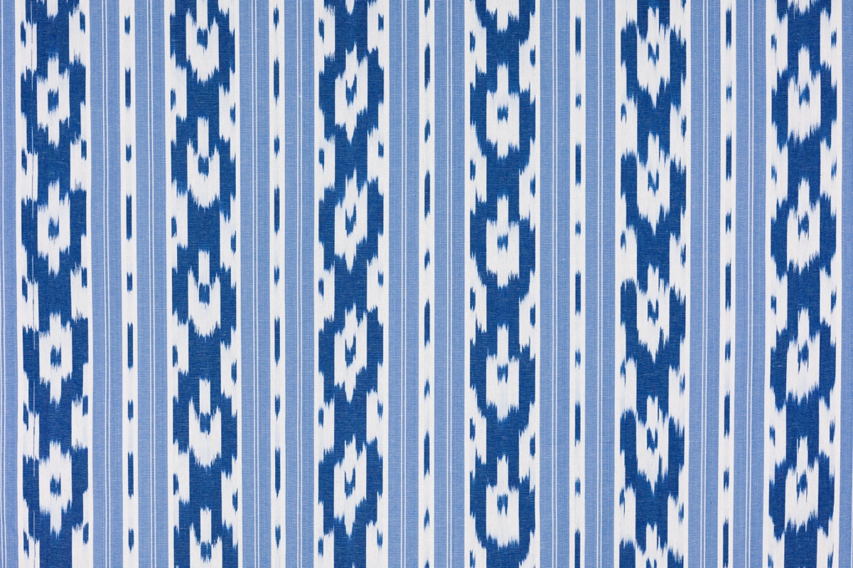 Mallorcan fabric Ikat 104 blue