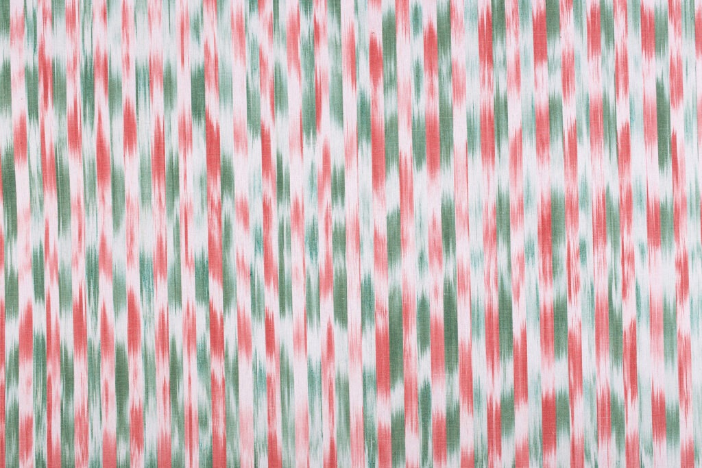 Tela mallorquina modelo 110 en verde oliva y burdeos de Teixits Vicens