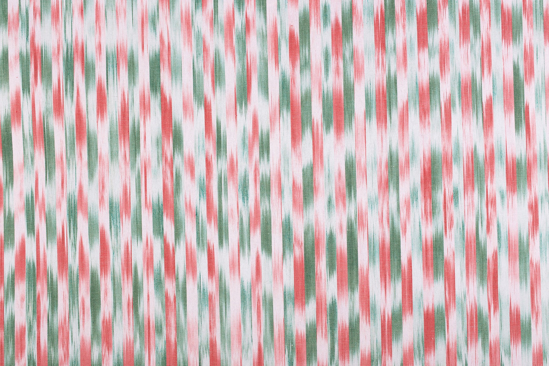 Tela ikat 110 Verd oliva / burdeus