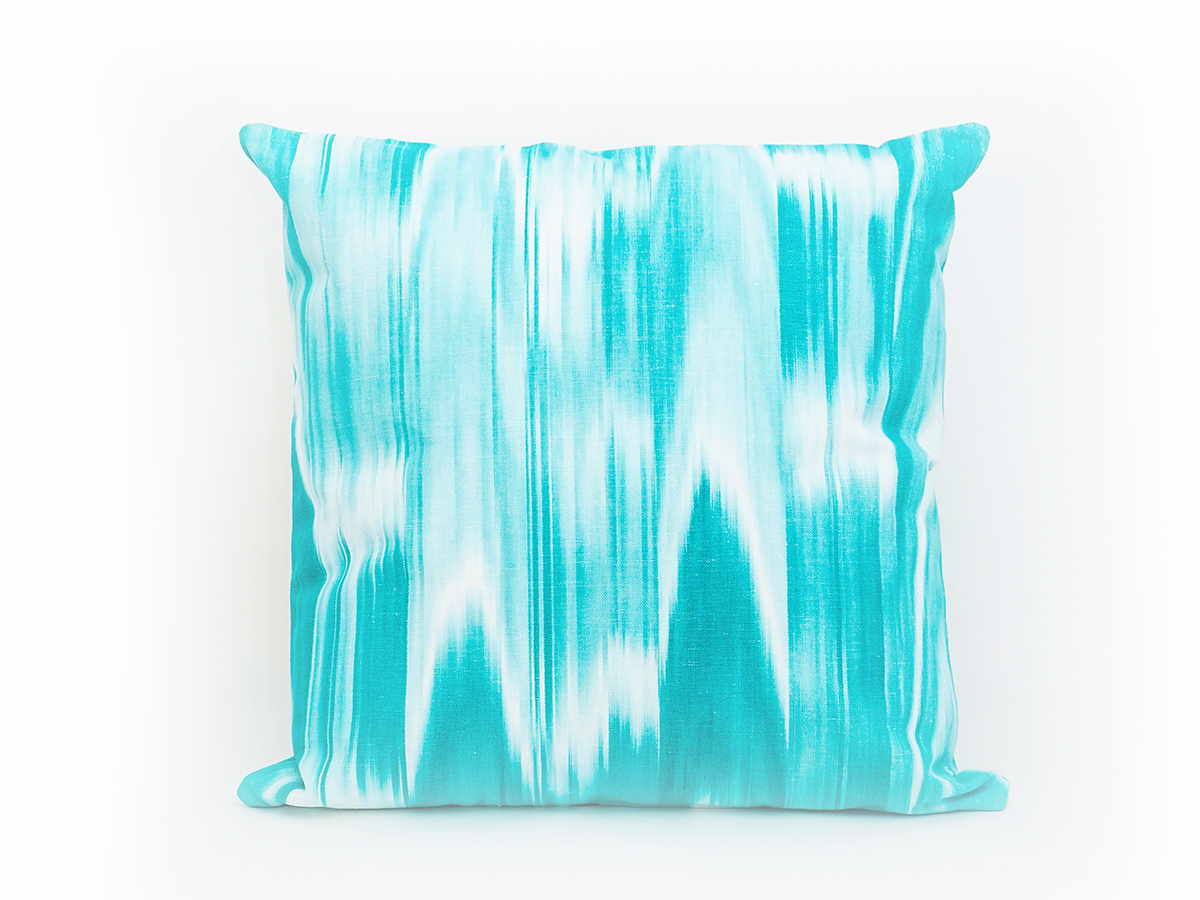 Coixí ikat 101 Turquesa