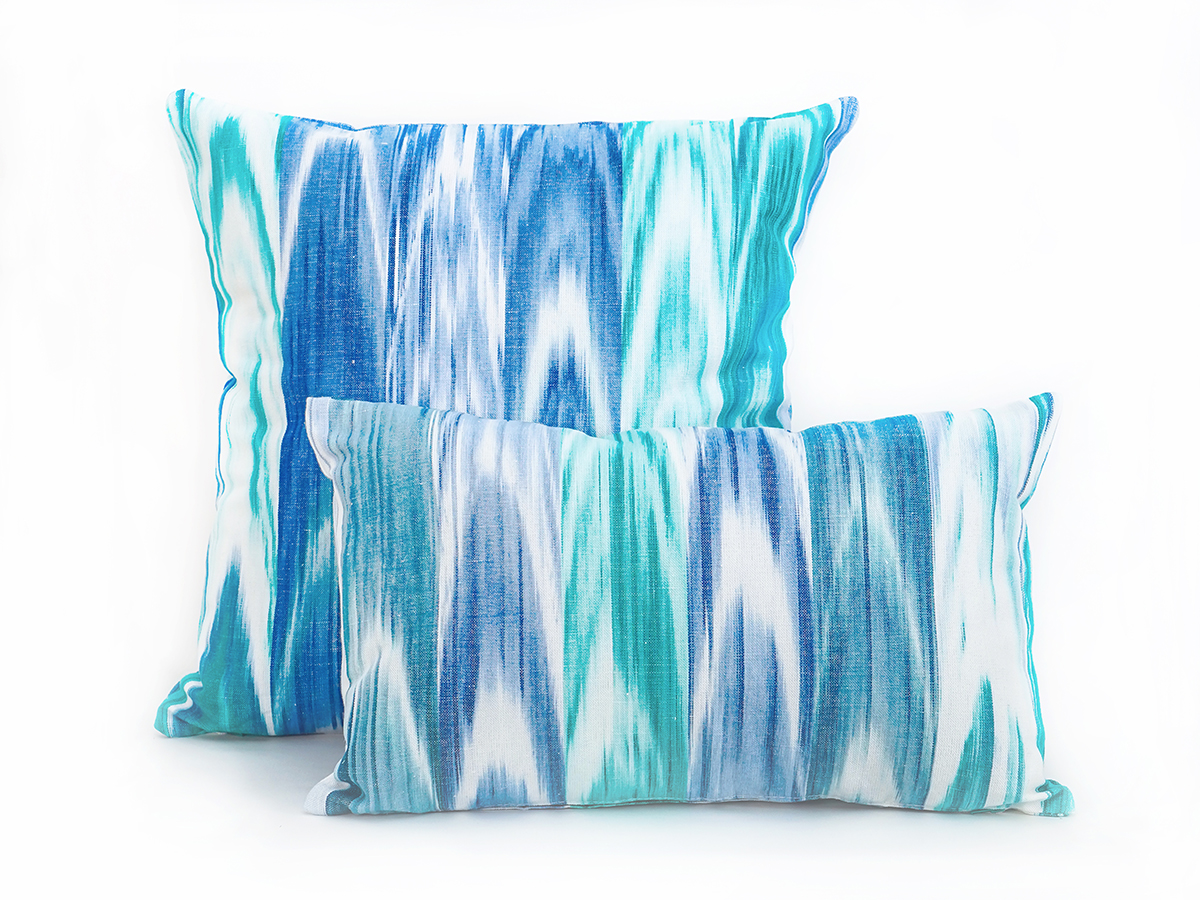 Coixí ikat 200 Turquesa - Imatge 2