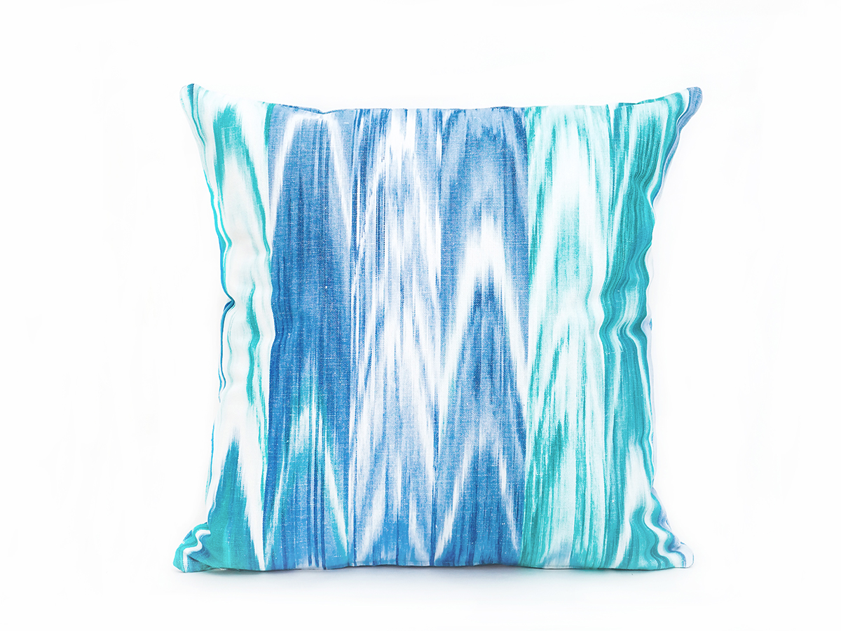 Coixí ikat 200 Turquesa