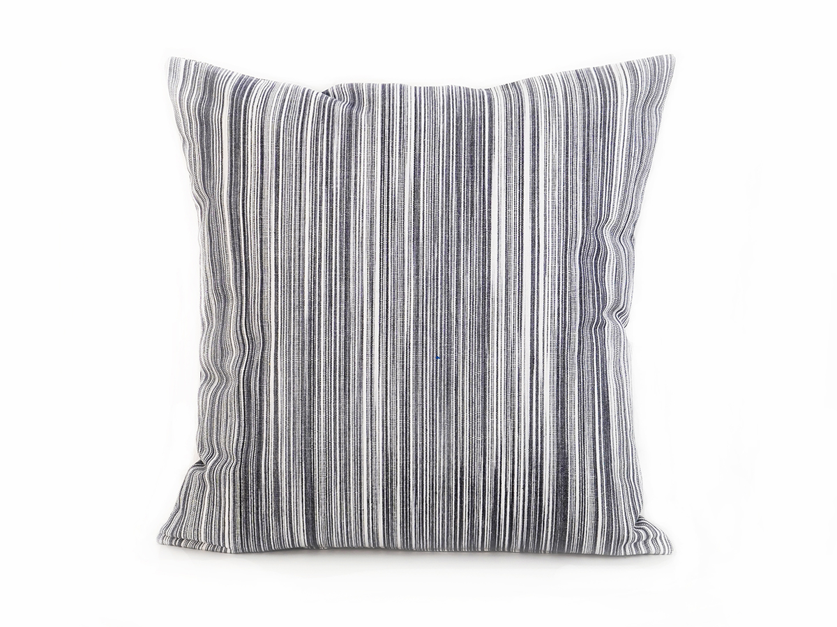 Mallorcan fabric Stripes cushion 213 Grey