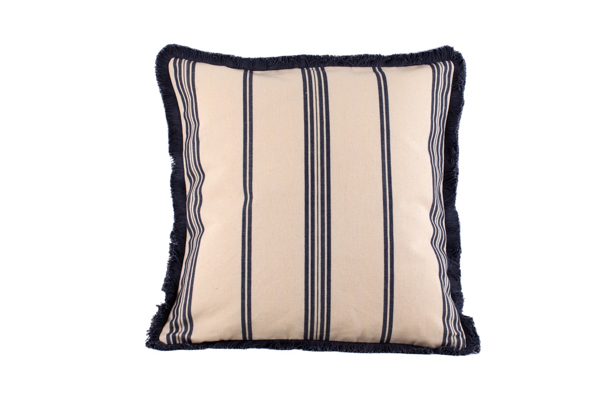 Small Fringe cushion 211 Grau