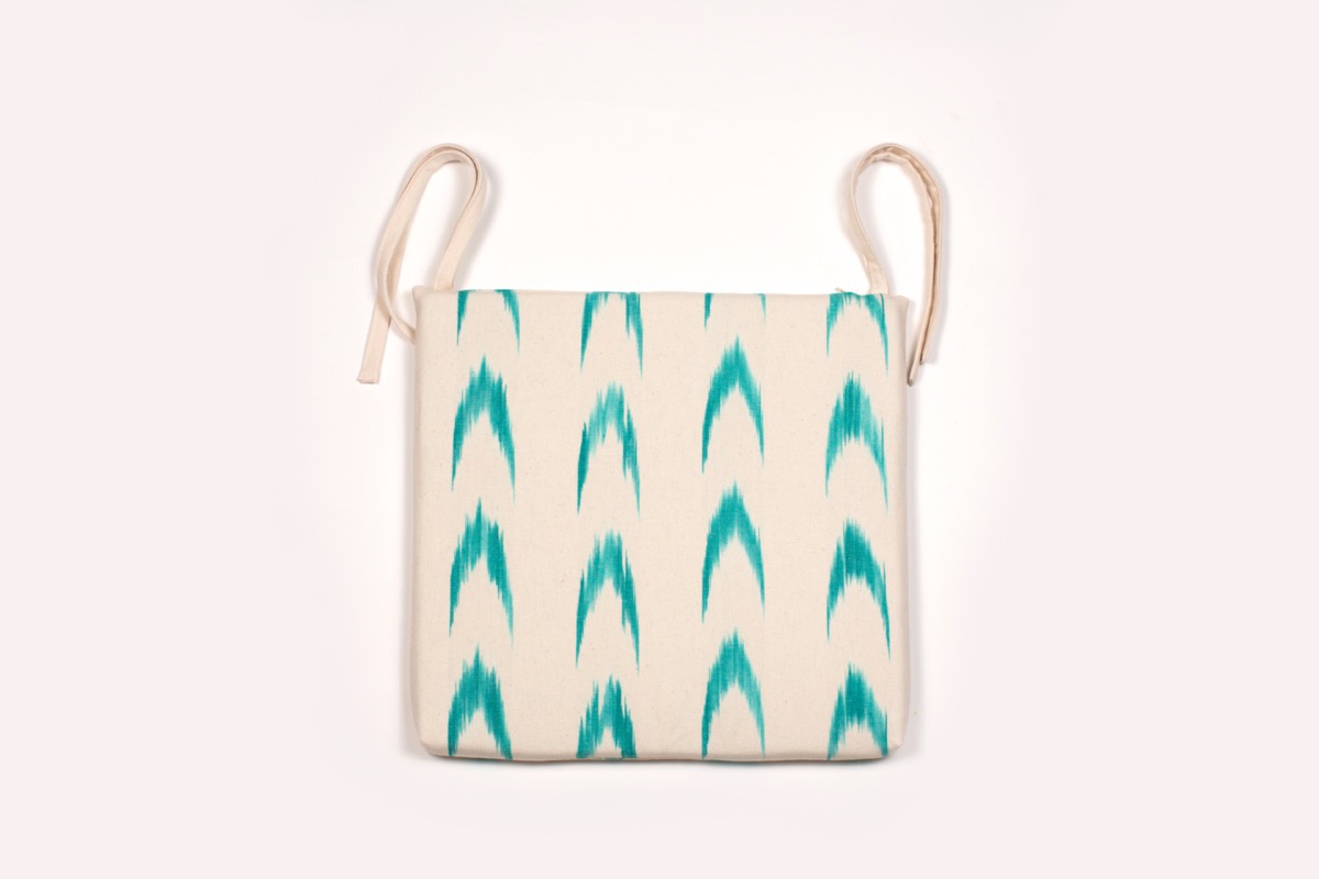 Kissen mit Bändern 61 Türkis