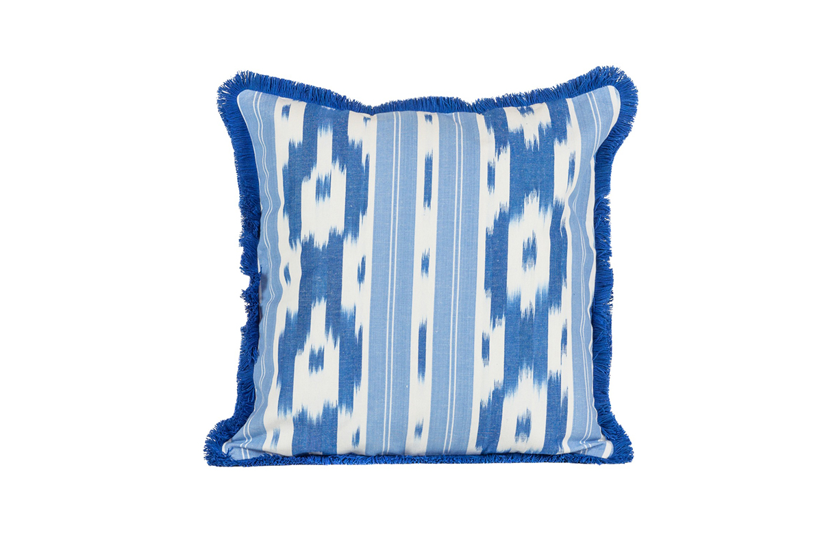 Coixí flequito ikat 104 Blau