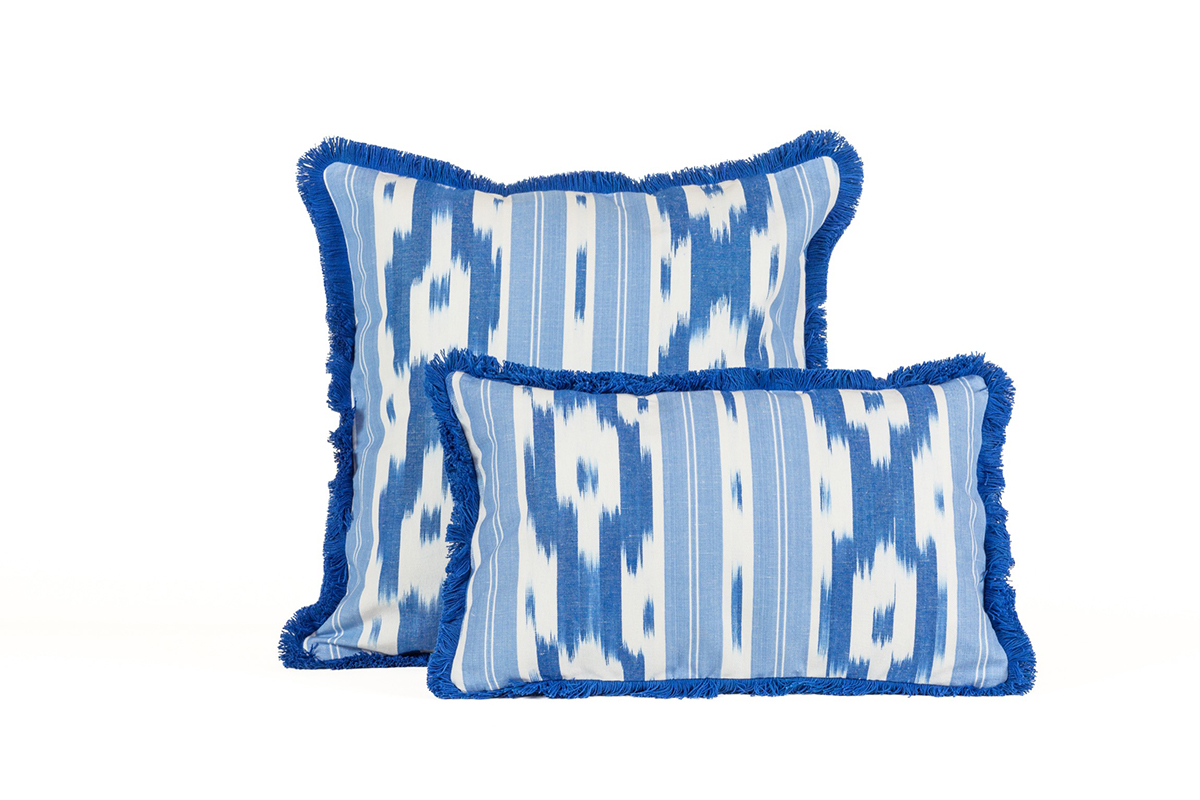 Coixí flequito ikat 104 Blau - Imatge 2