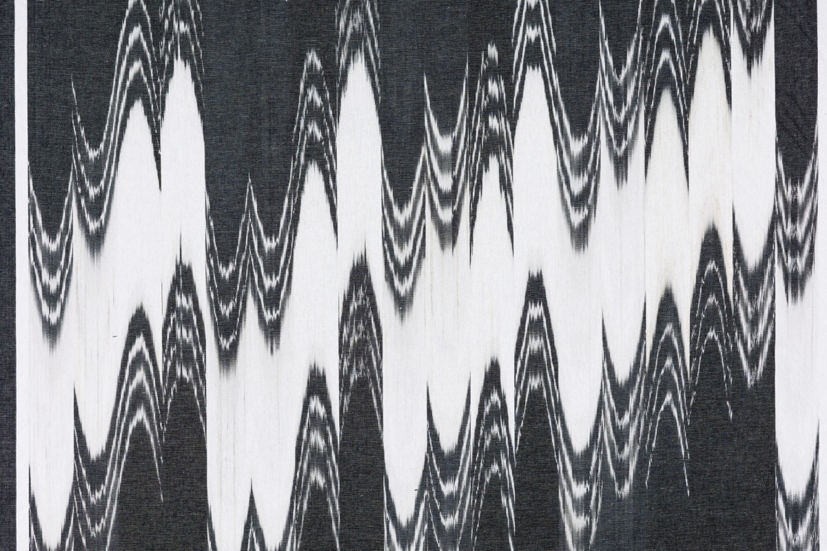 Ikat stoff 124 Schwarz