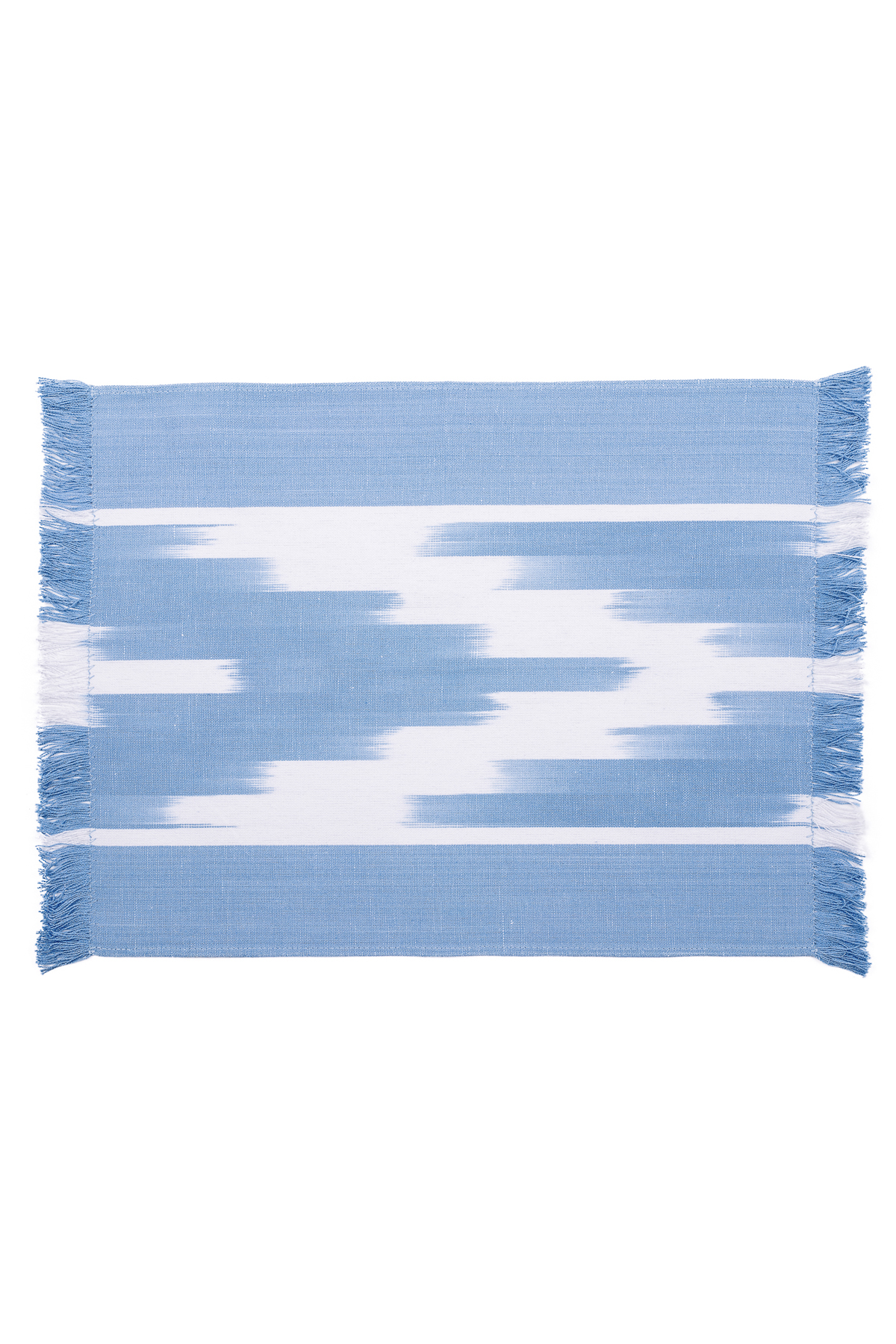 Placemat Mallorcan fabric ikat 050 Light Blue