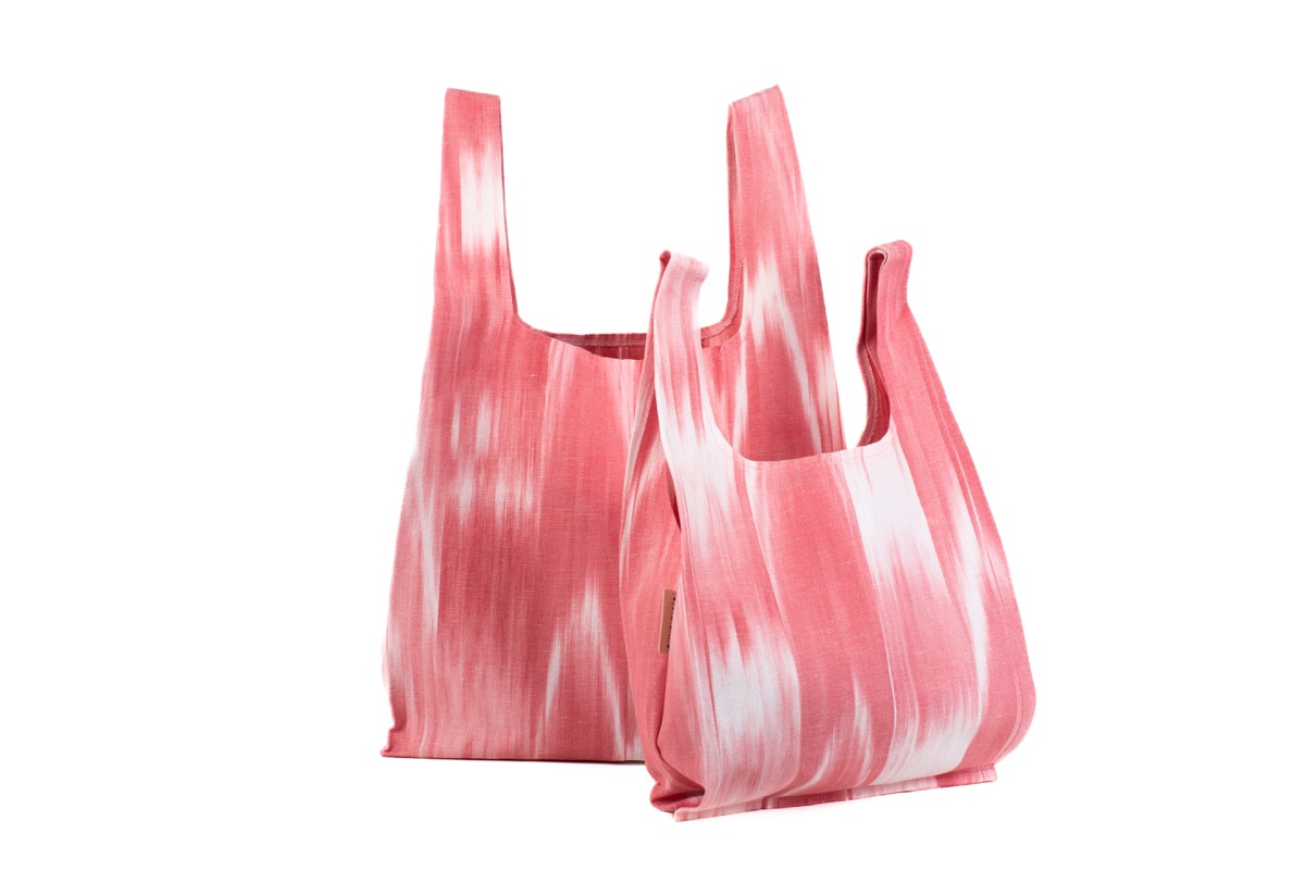Mallorcan Fabric Shopping Bag 101 Pink - Image 3
