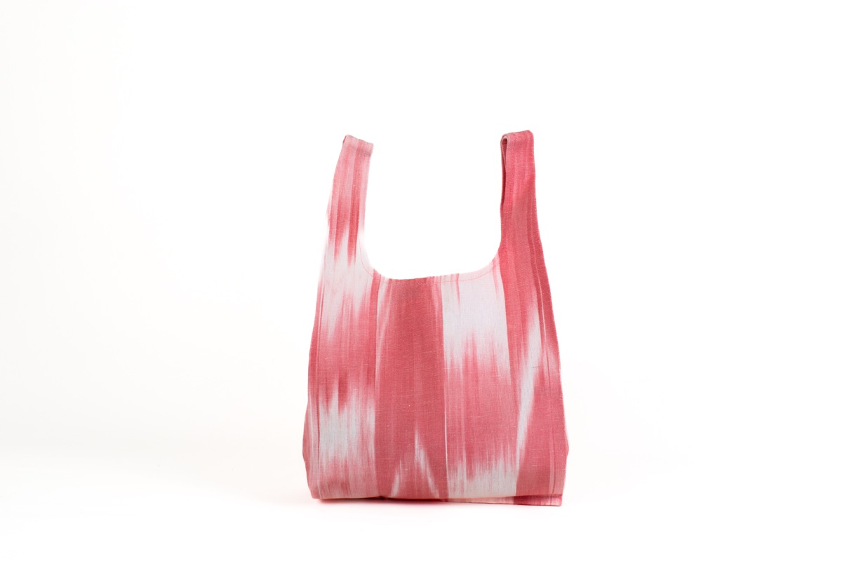 Mallorcan Fabric Shopping Bag 101 Pink - Image 2