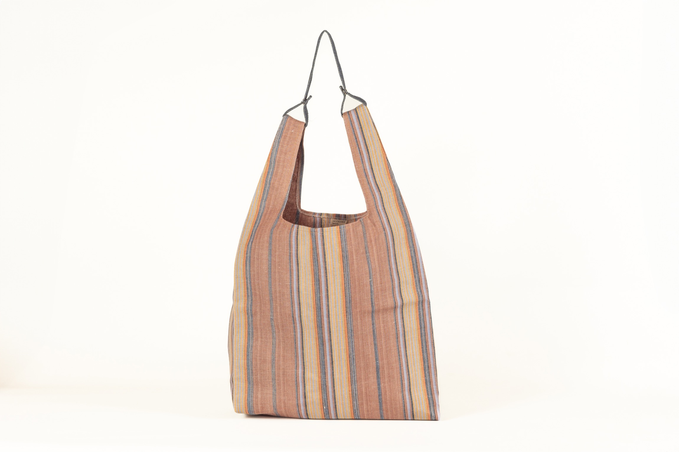 Shopper bag Mallorcan fabric 237 Brown - Image 2