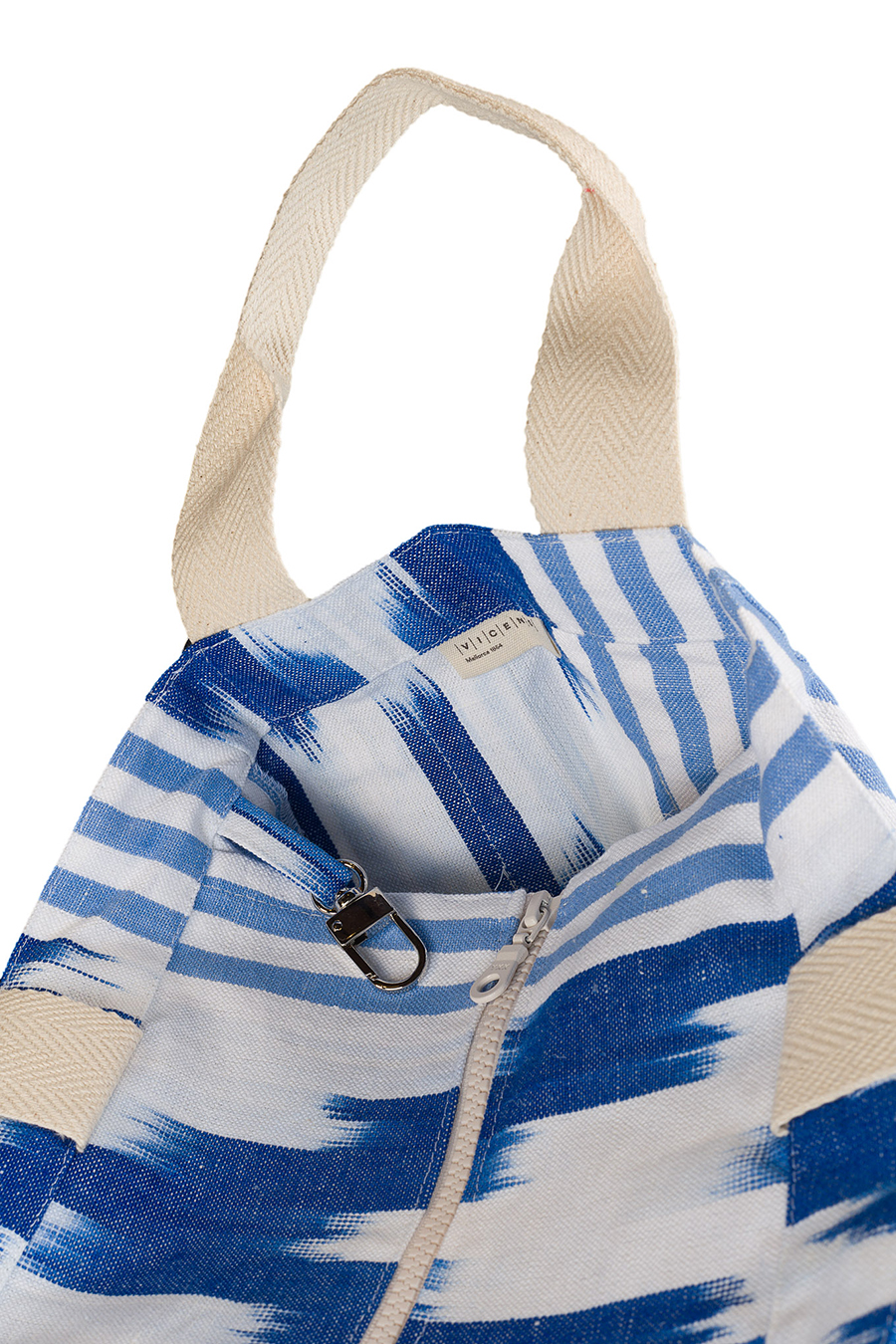 Beach bag Mallorcan fabric 236 Blue - Image 2