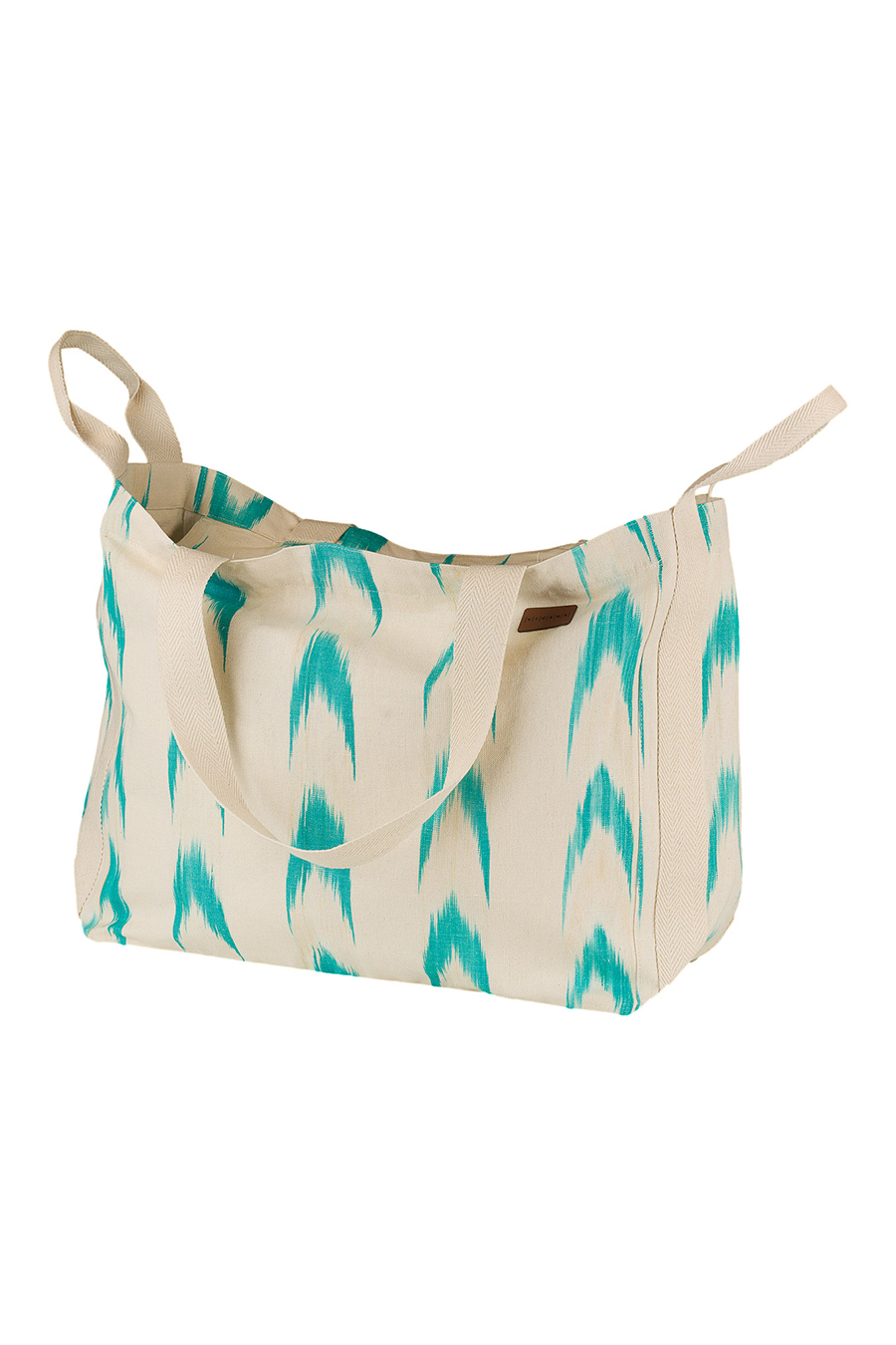 Beach bag Mallorcan fabric 61 Turquoise - Image 2