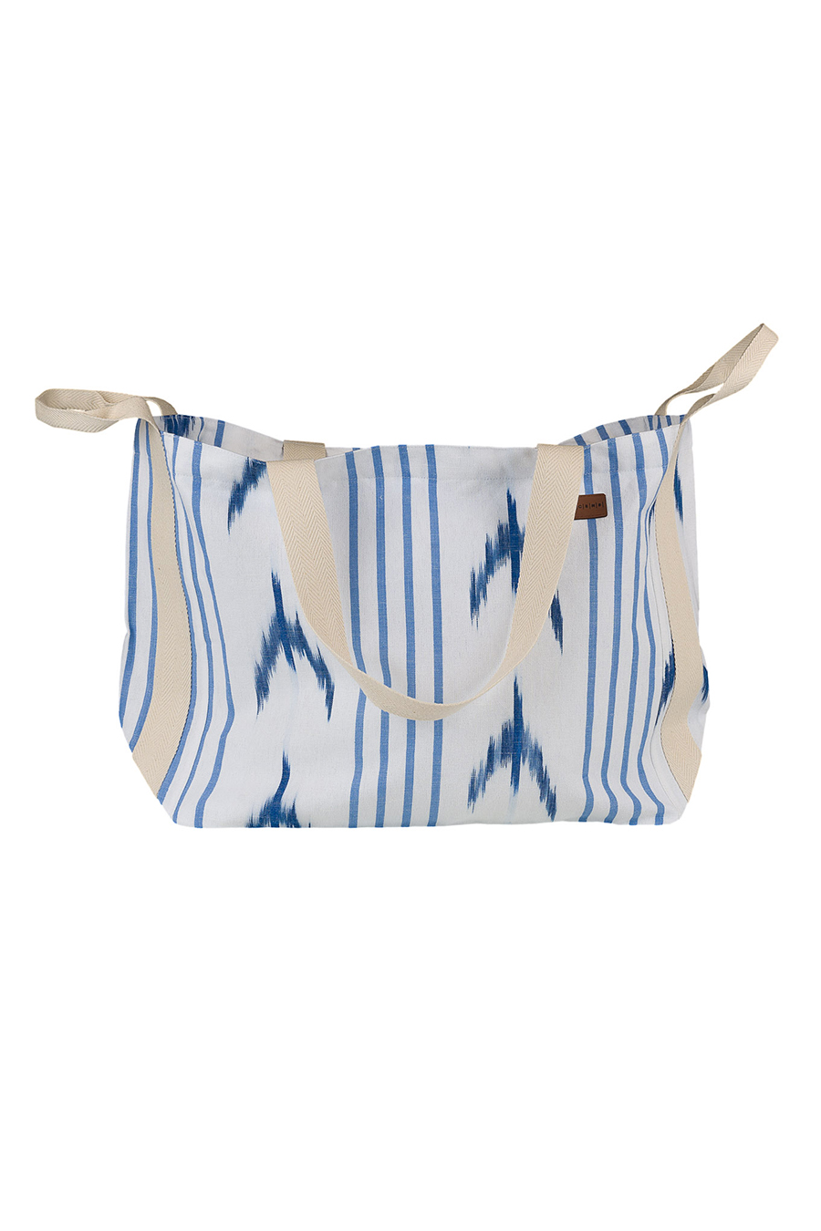 Beach bag Mallorcan fabric Swallows Blue
