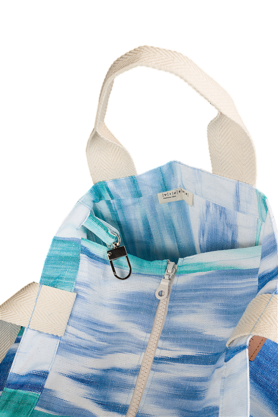 Beach bag Mallorcan fabric 200 Blue - Image 3