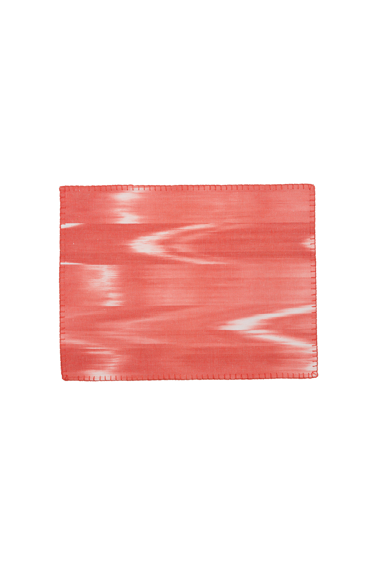 Stich Placemat Mallorcan fabric ikat 101 Scarlet