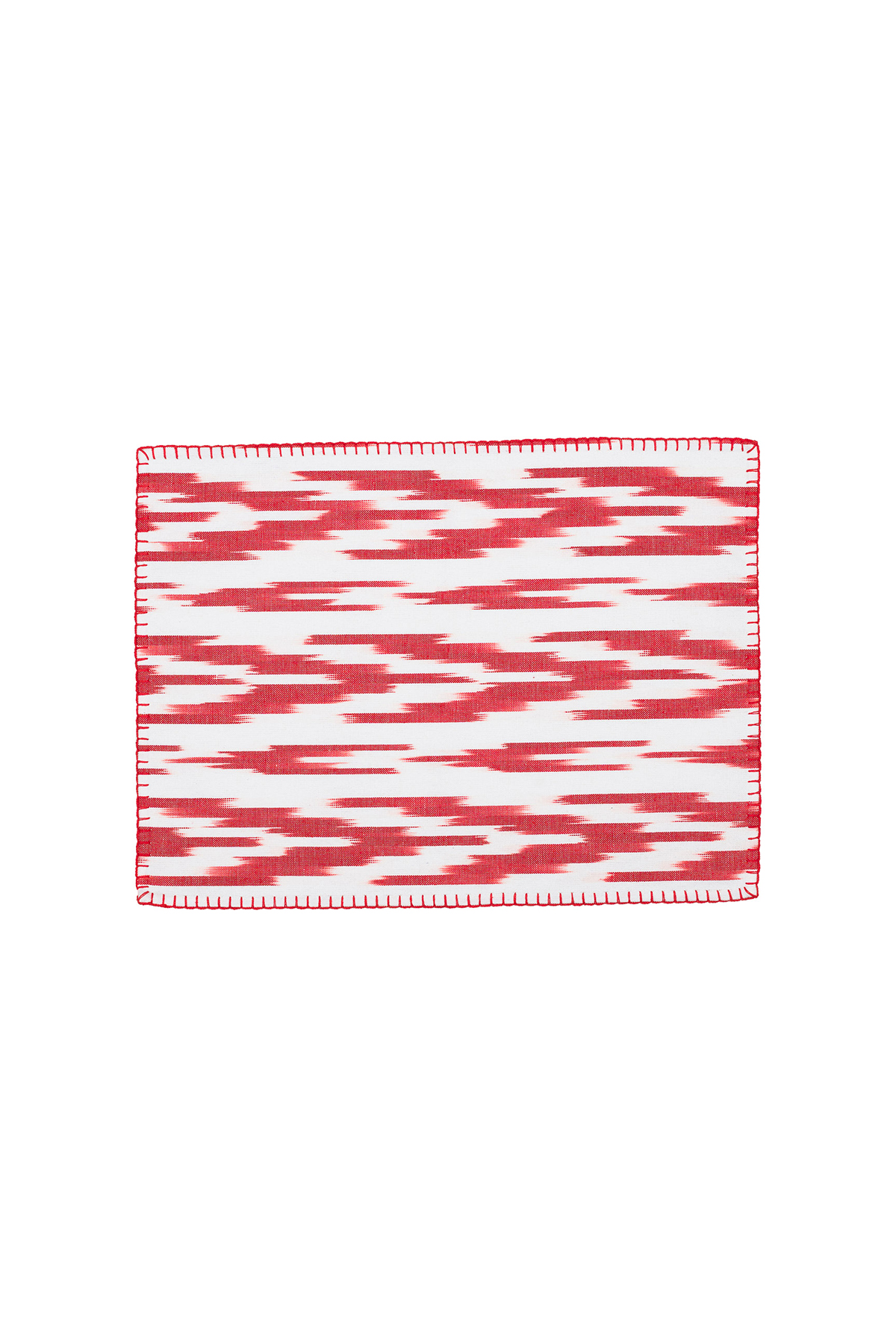 Stich Placemat Mallorcan fabric ikat 109 Red