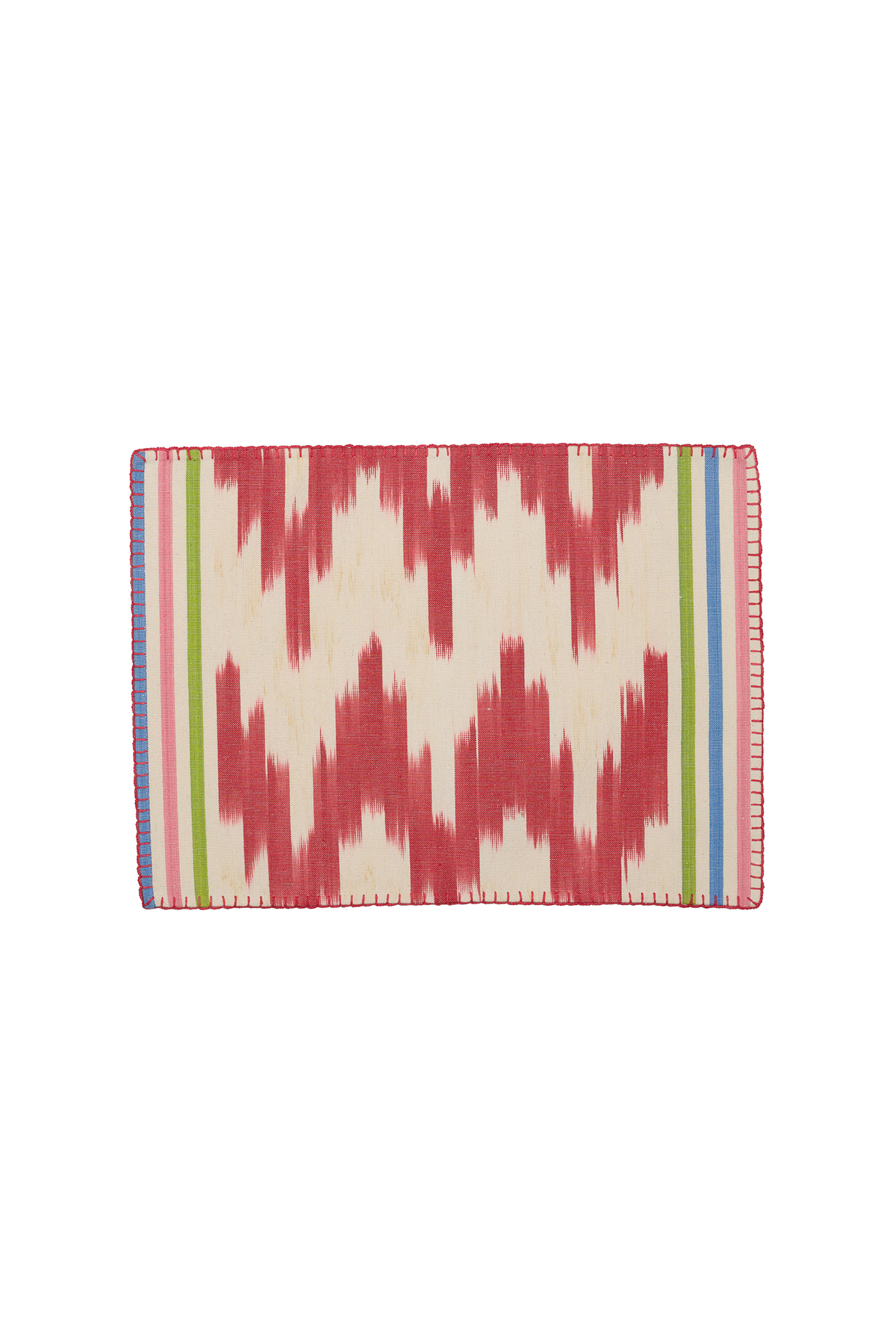 Stich Placemat Mallorcan fabric ikat 236 Bordeaux