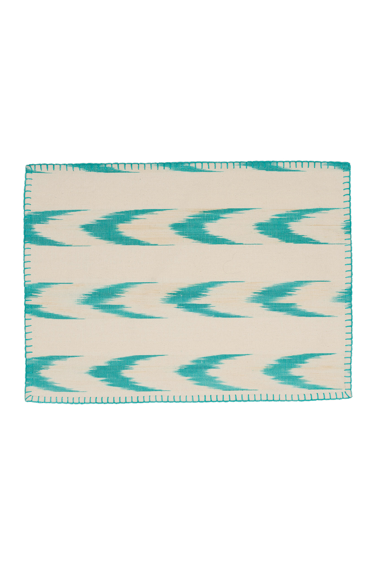 Individual puntada ikat 61 Turquesa