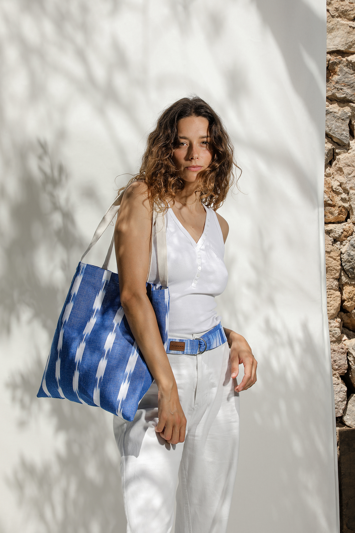 Einkaufstasche Ikat 302 Blau