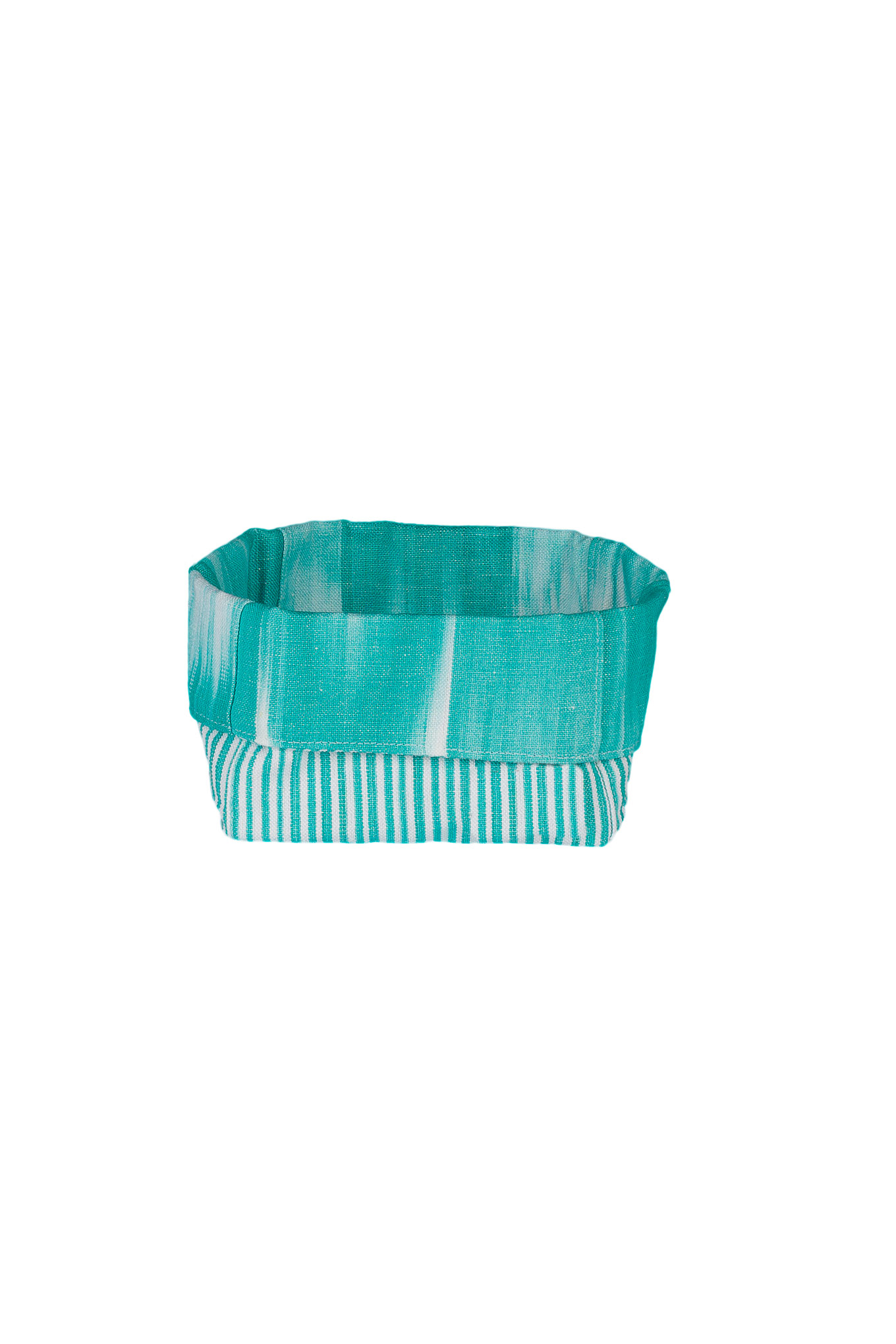 Mallorcan fabric basket 106 Turquoise