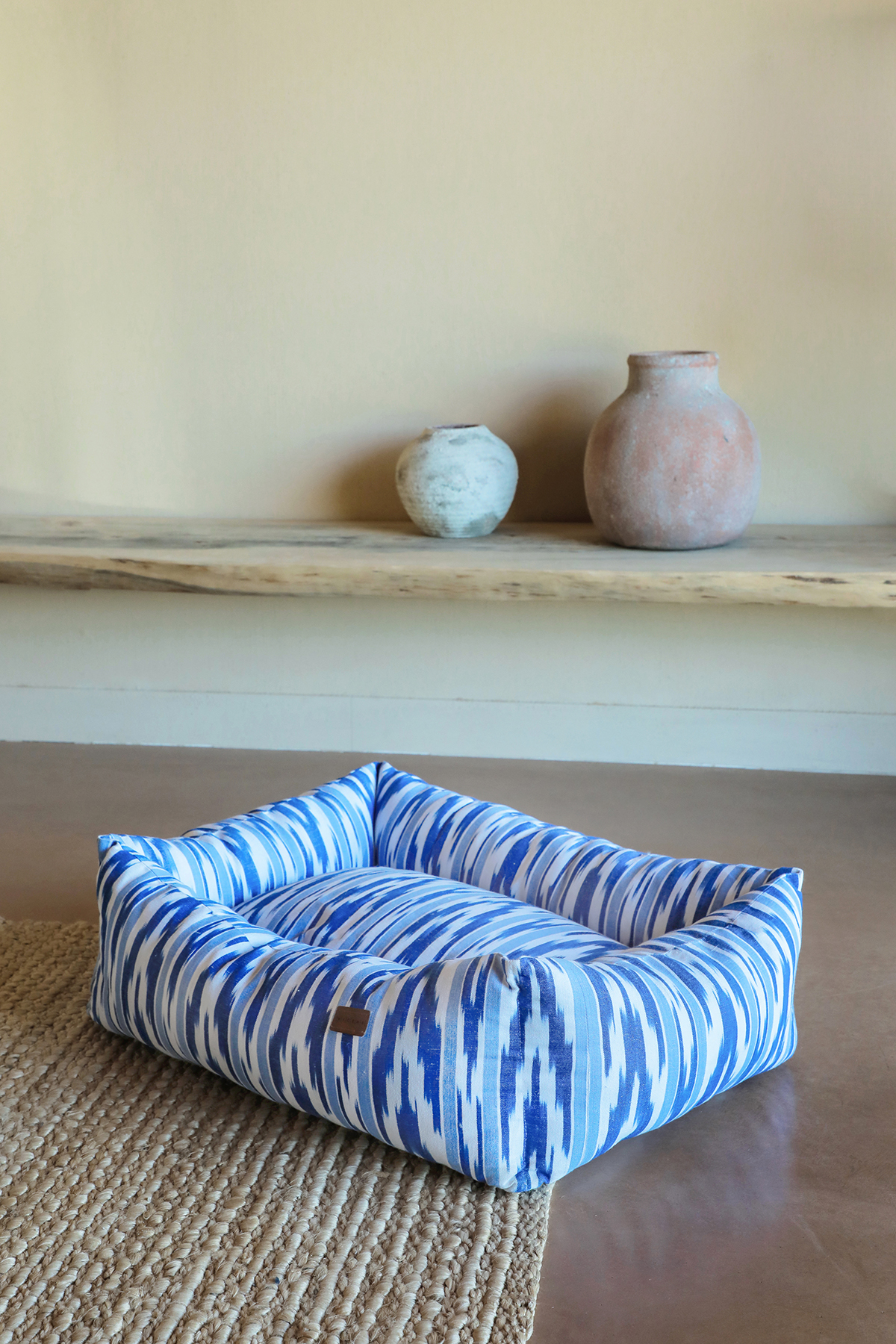 Llit gos teles Mallorquines ikat 109 Blau