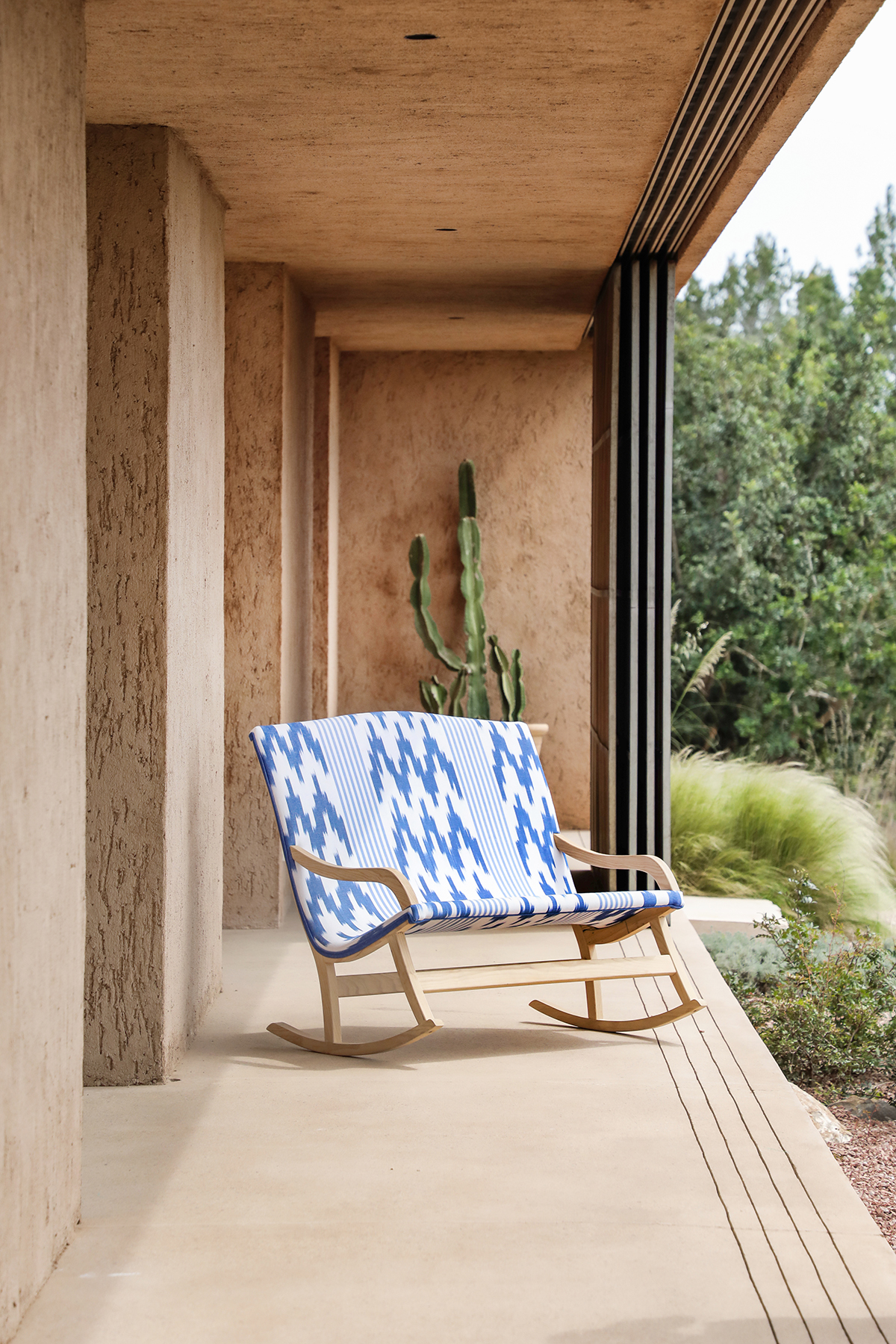 Balancí doble tela ikat Mallorquina 236 Blau