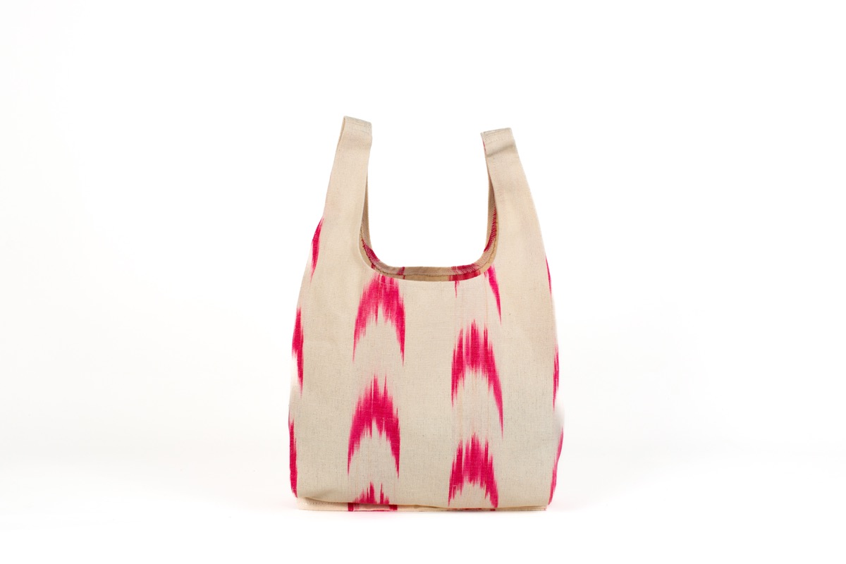 Bossa tela compra ikat 61 Rosa - Imatge 3