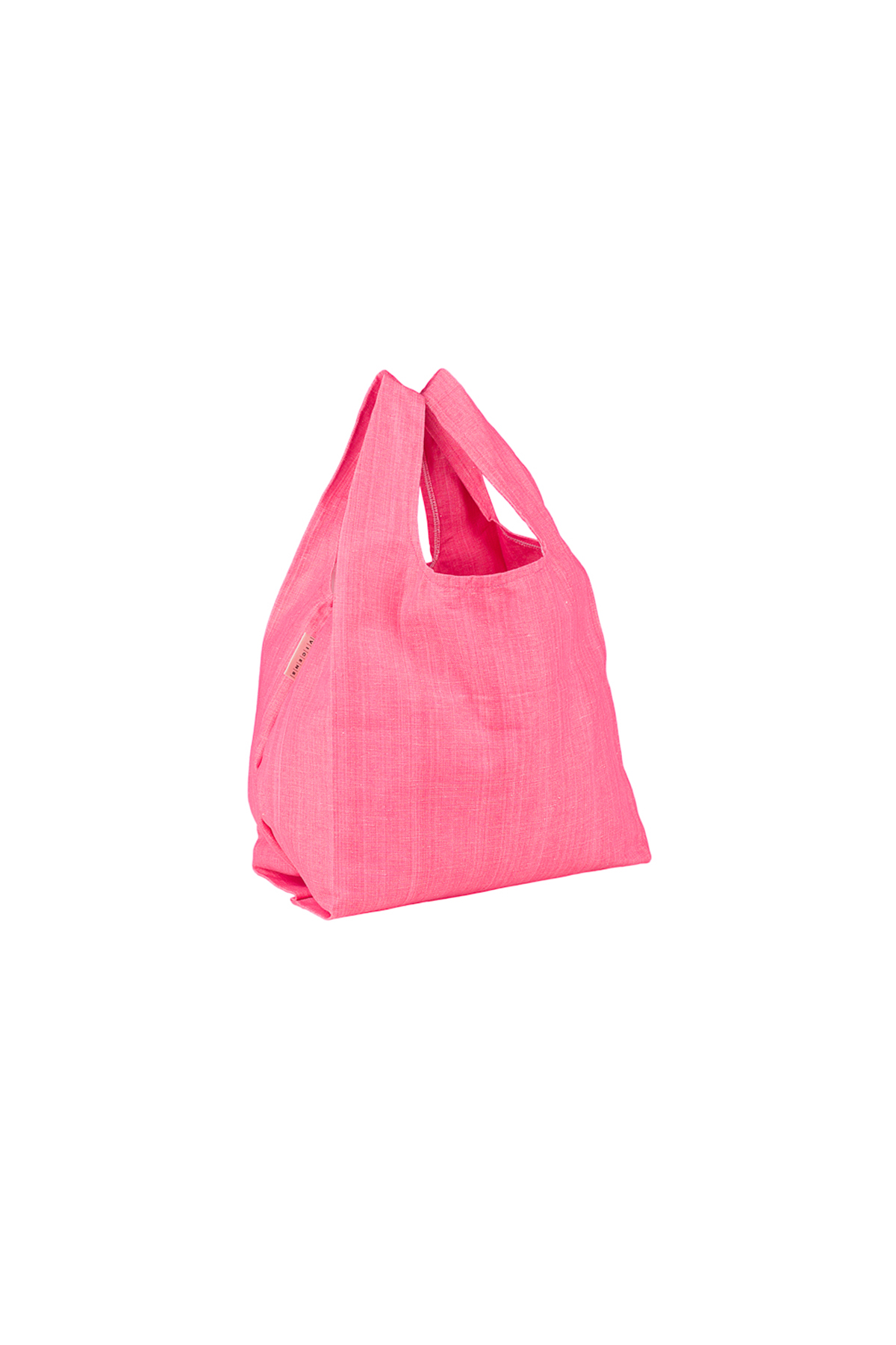 Mallorcan Ikat Fabric Shopping Bag 150 Fuchsia Pink - Image 3