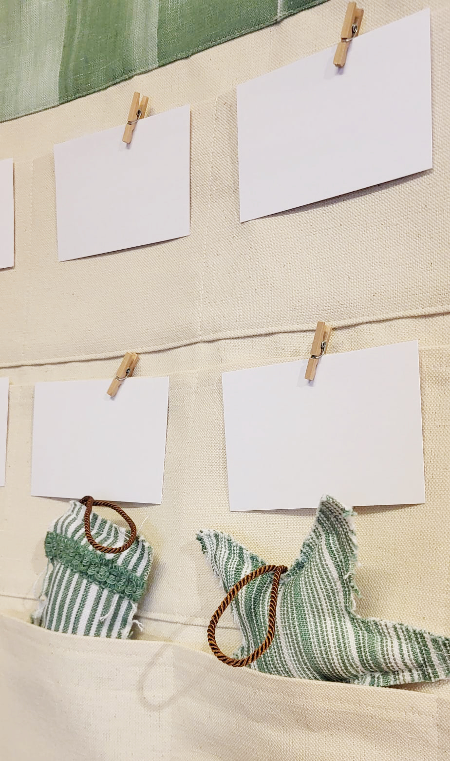 Calendario de adviento tela ikat 101 Verde - Imagen 2