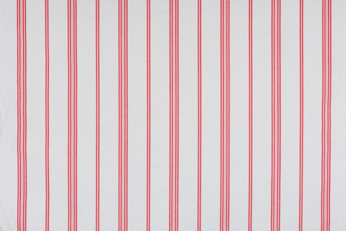Striped Mallorcan fabric 211 Scarlet