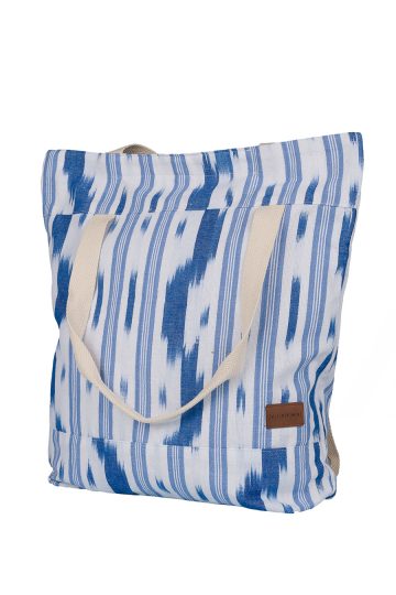 Bag backpack Mallorcan fabric ikat 103 Blue