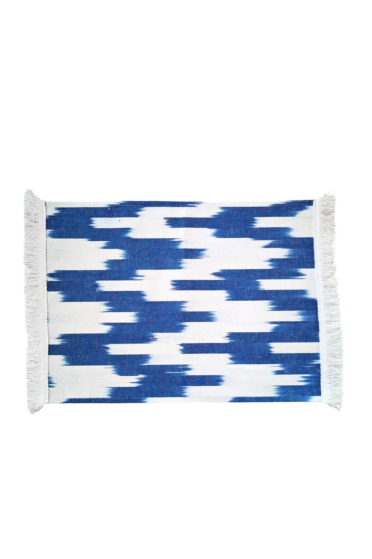 Tableset Mallorquina fabric fringe 105 Blue