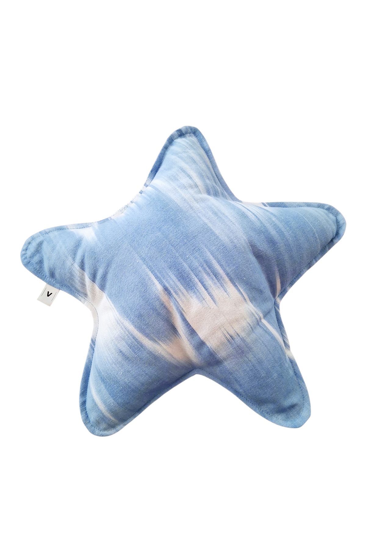 Star Shaped Cushion Mallorcan fabric 101 Pale blue