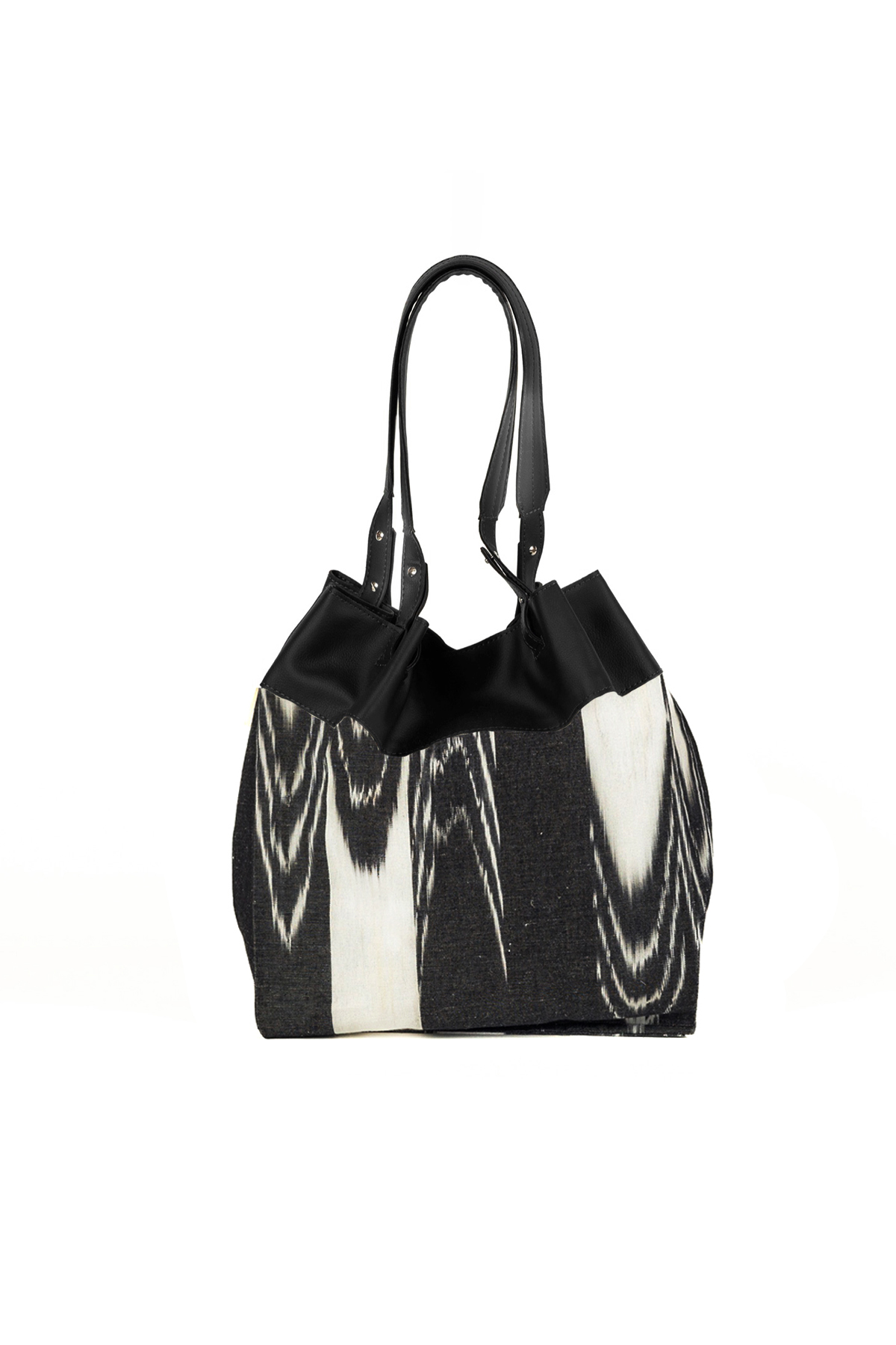 Bolso maxi de tela Mallorquina 124 Negro